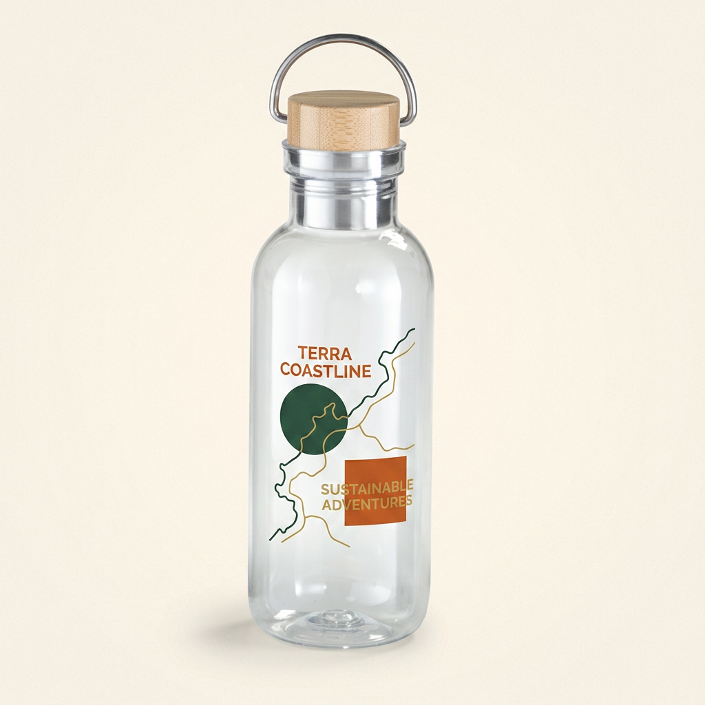 Bouteille En Rpet Avec Couvercle En Bambou