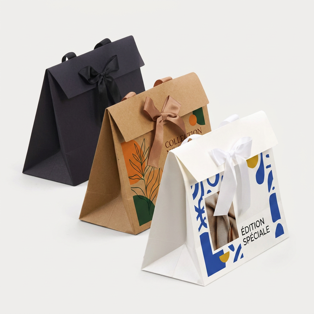 Sac Cadeaux En Papier Avec Ruban