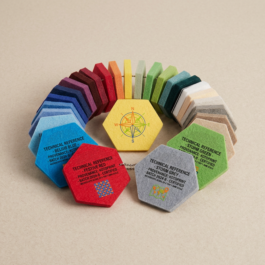 PET felt chaînette d’échantillons