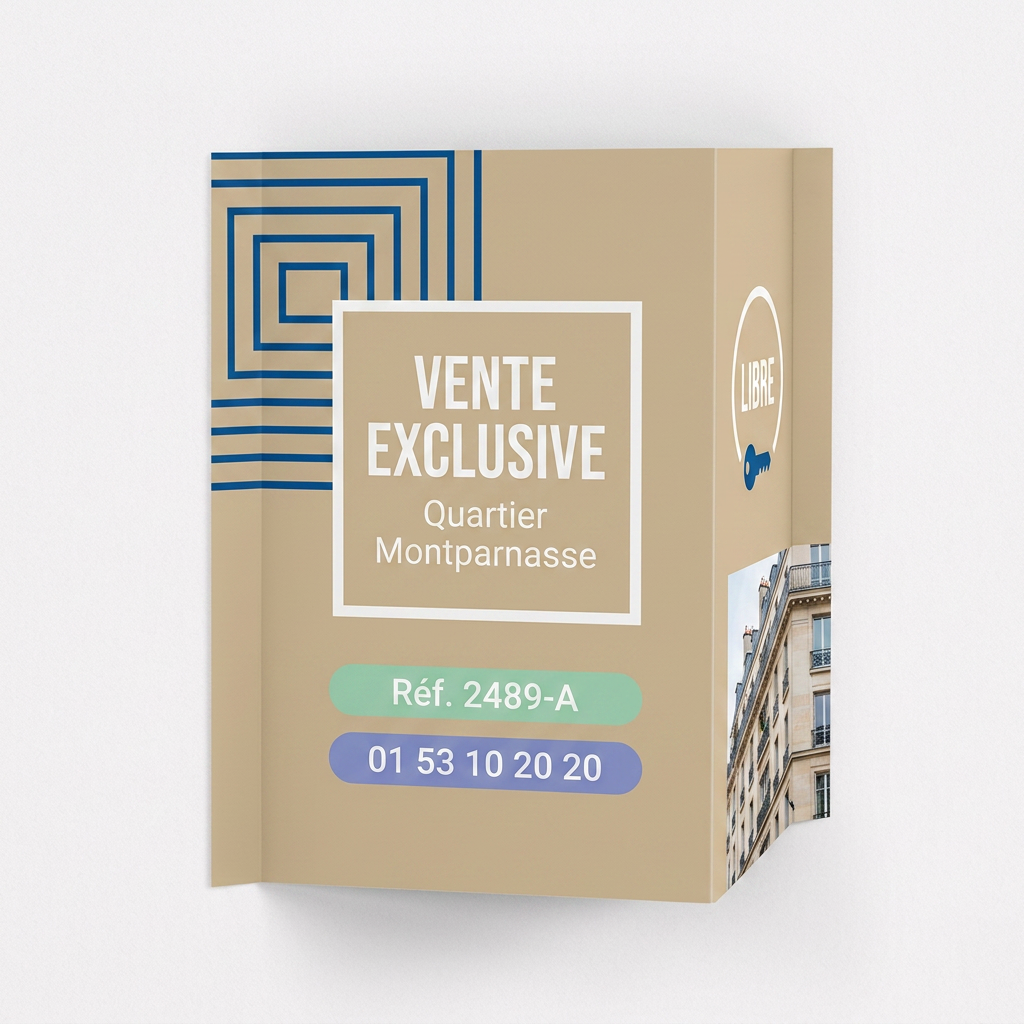Panneau Immobilier Plié