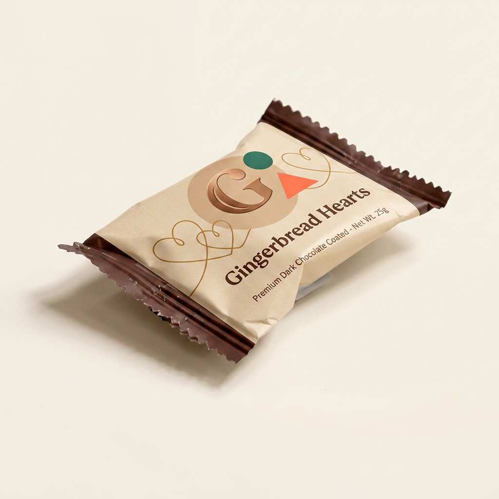 Coeur De Pain D'épice Enrobés De Chocolat