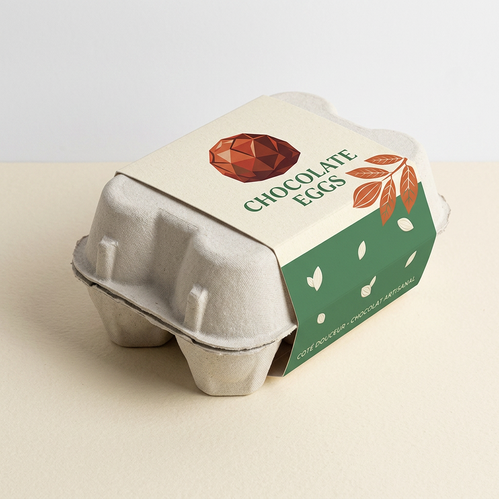 Boîte D'œufs En Chocolat