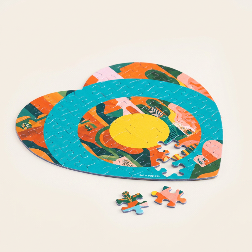 Puzzle En Forme De Coeur