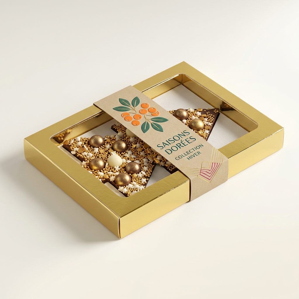 Sapin De Noël En Chocolat Avec Pochette