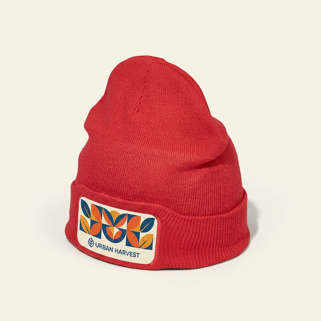 Bonnet Tricoté Avec Écusson