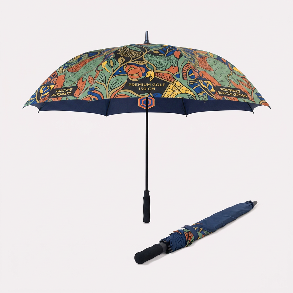 Parapluie De Golf Écologique Falcone Automatique Coupe Vent 130 Cm