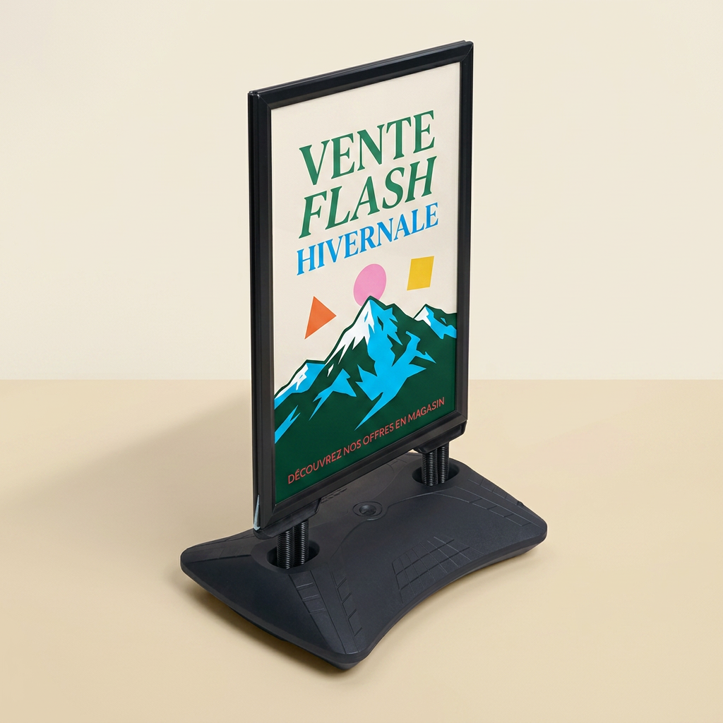 Panneau De Trottoir Avec Réservoir D'eau Premium