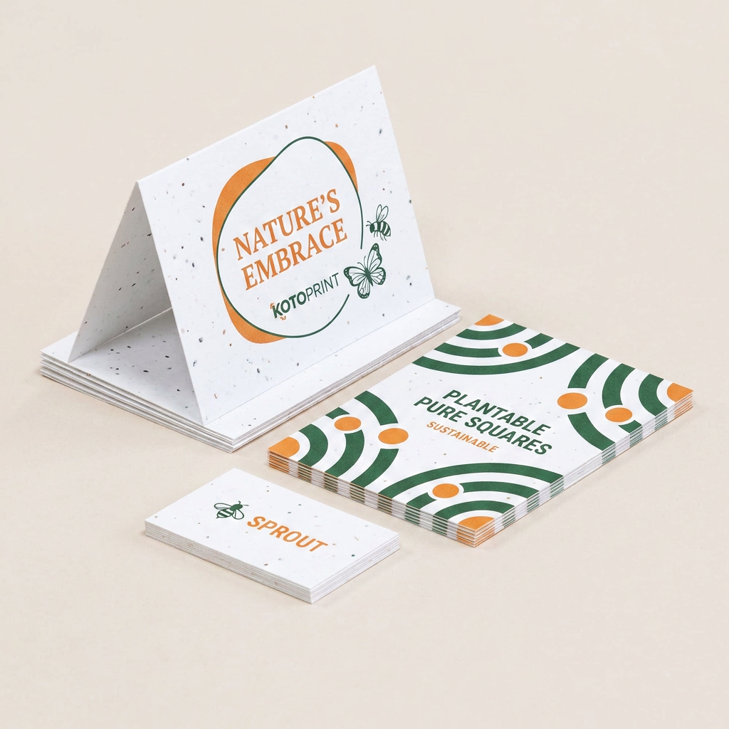 Cartes en papier ensemencé