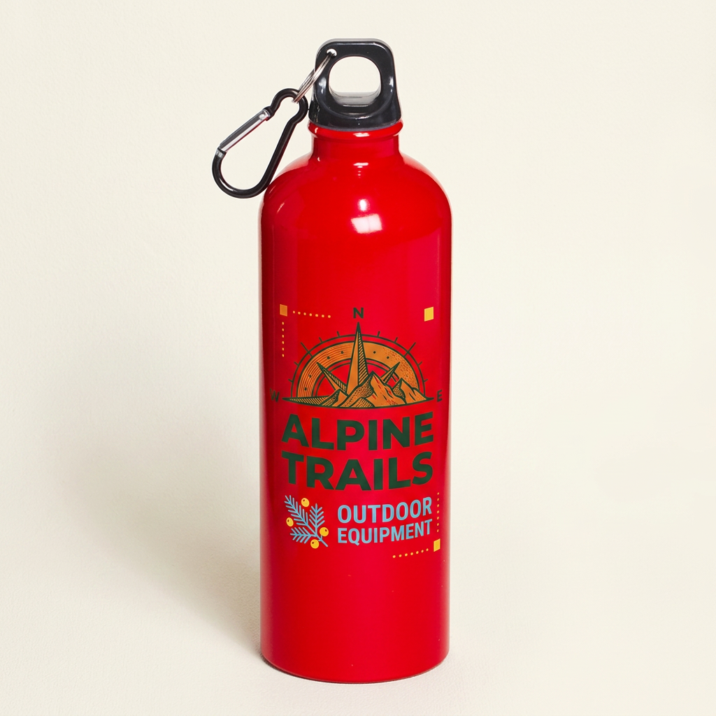 Gourde En Aluminium Avec Mousqueton 750Ml