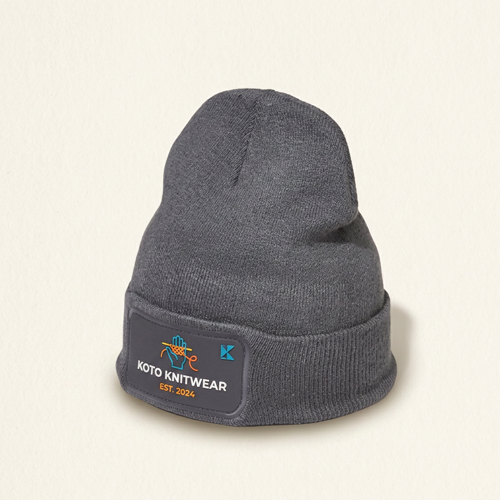 Bonnets Tricotés Avec Patch Recyclé