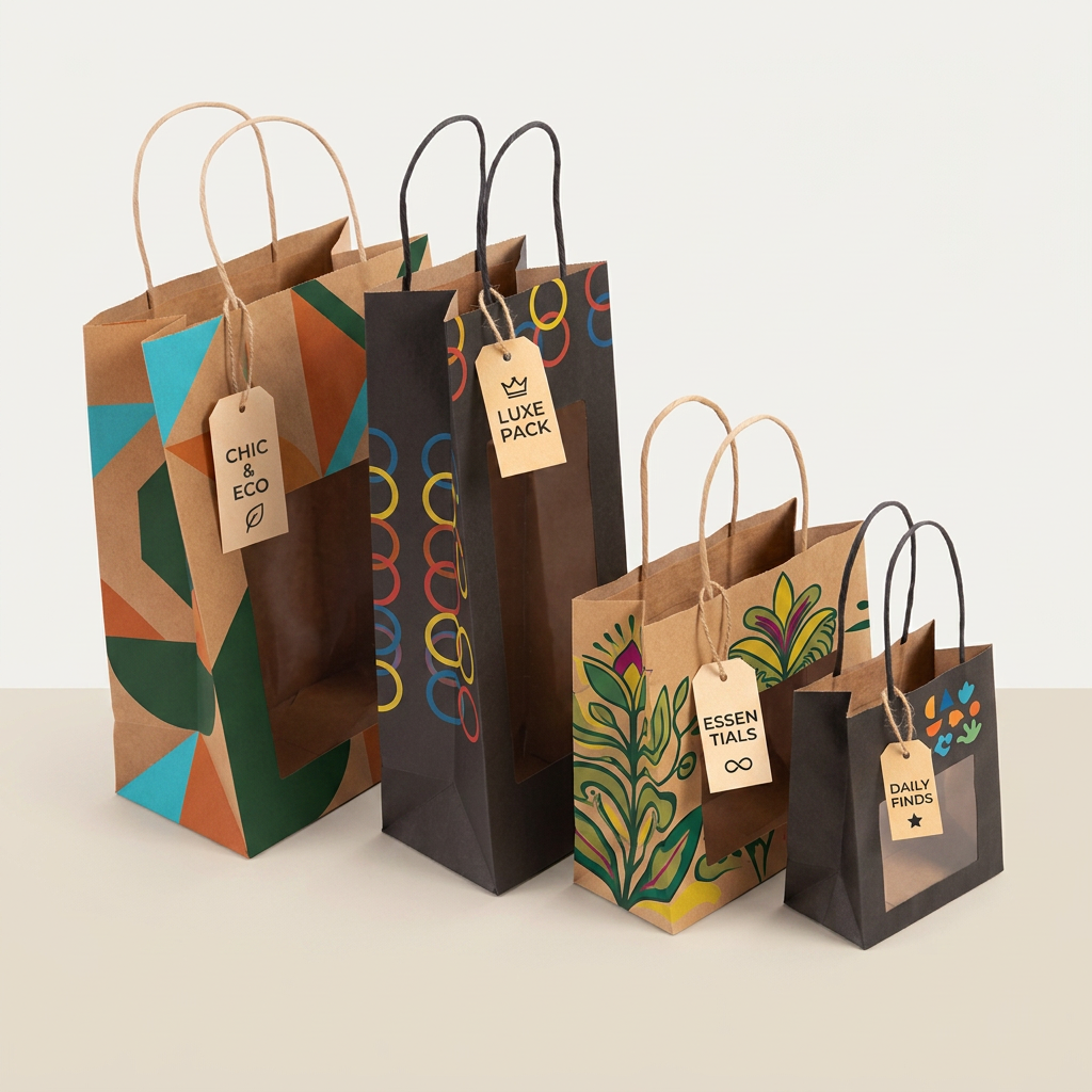 Sac Luxe En Papier Avec Fenêtre