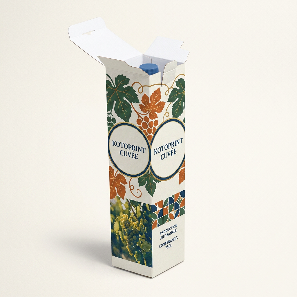 Boîte À Vin En Carton Ondulé
